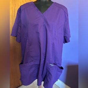 Cherokee revolution workwear scrub bundle color eggplant pants and tops